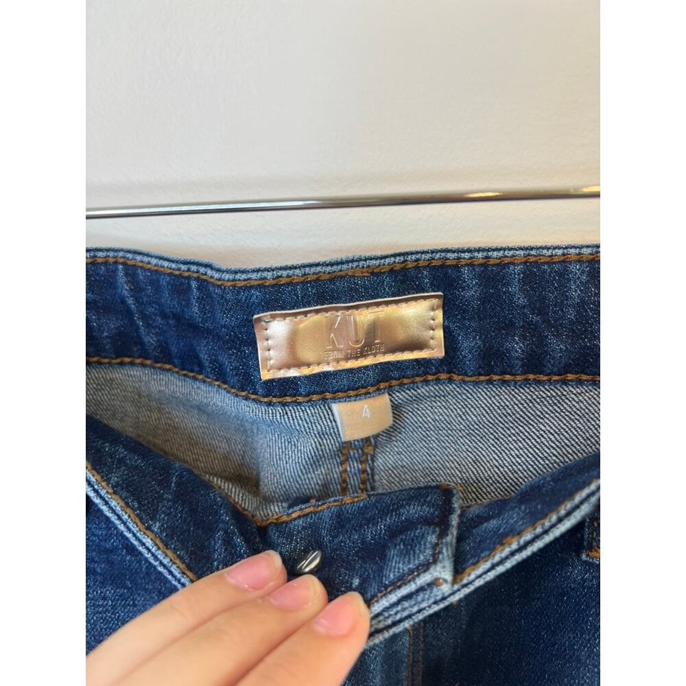 KUT from the Kloth Sienna High Rise Wide Leg Cropped Jeans 4 - Picture 3 of 4